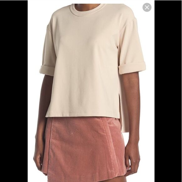CLUB MONACO
Side Slit Top With Hi-Lo Hem- Beige - Picture 1 of 7